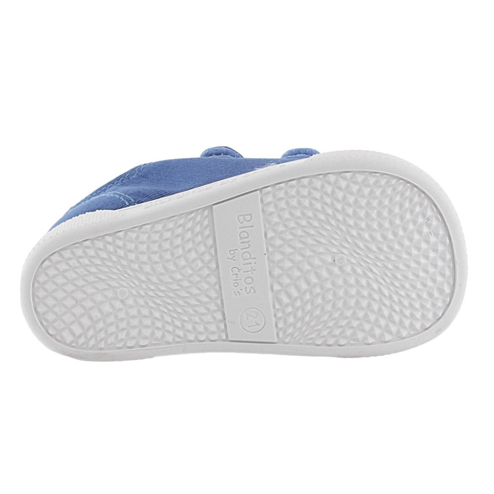 Zapatillas de lona que respetan los pies de los niños - Blanditos Pomelo Azul