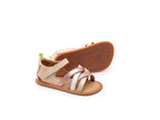 Sandalia infantil TIP TOEY JOEY cómoda para los pies - Criss Cross Pearl Pink