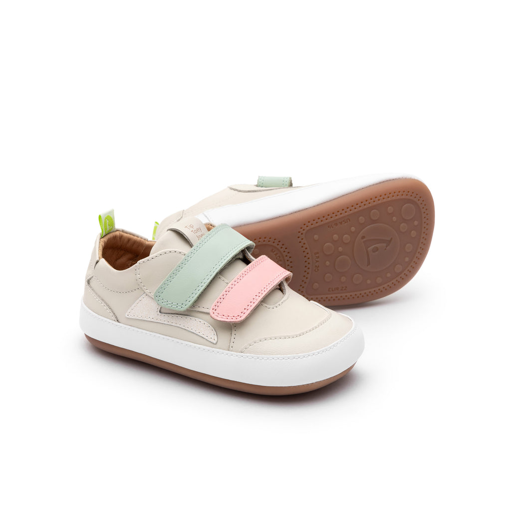 Zapatillas Tip Toey Joey para niños - Landy White &amp; Pink Dream PINK Rose Gold