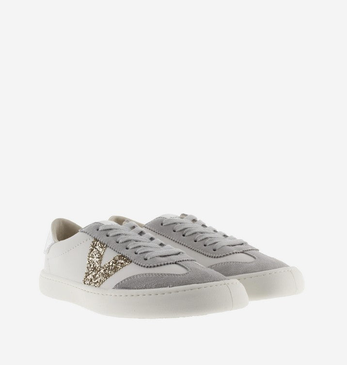 Zapatillas descalzas para adultos de piel y ante - Victoria Olmo Gris (Brillante) 