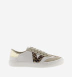 Zapatillas descalzas para adultos de piel y ante - Victoria Olmo Beige (Leopardo) 