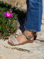 Sandalia Creta para adultos, cómoda para los pies - Blanditos Blanco 