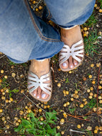 Sandalia Creta para adultos, cómoda para los pies - Blanditos Blanco 
