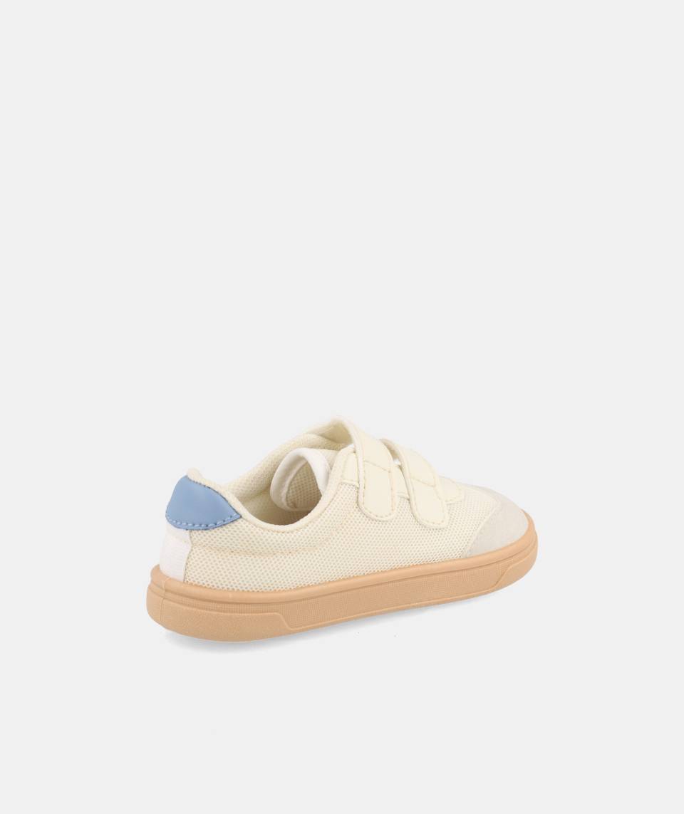 Blanditos by Crio's Ténis de Veganos Barefoot - Blanditos Guppy Bege/Azul GUPPY_BONE26V-3