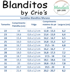 Blanditos by Crio's Sandálias Respeitadoras do pé da criança - Blanditos Murano Guia_Tamanhos_Blanditos_Sandalias_Murano_Madali