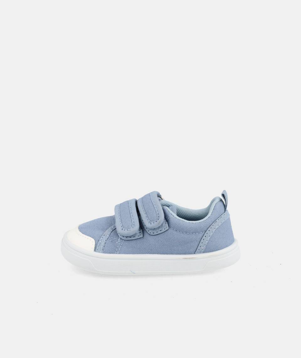 Zapatillas de lona que respetan los pies de los niños - Blanditos Mélon Azul Marino 
