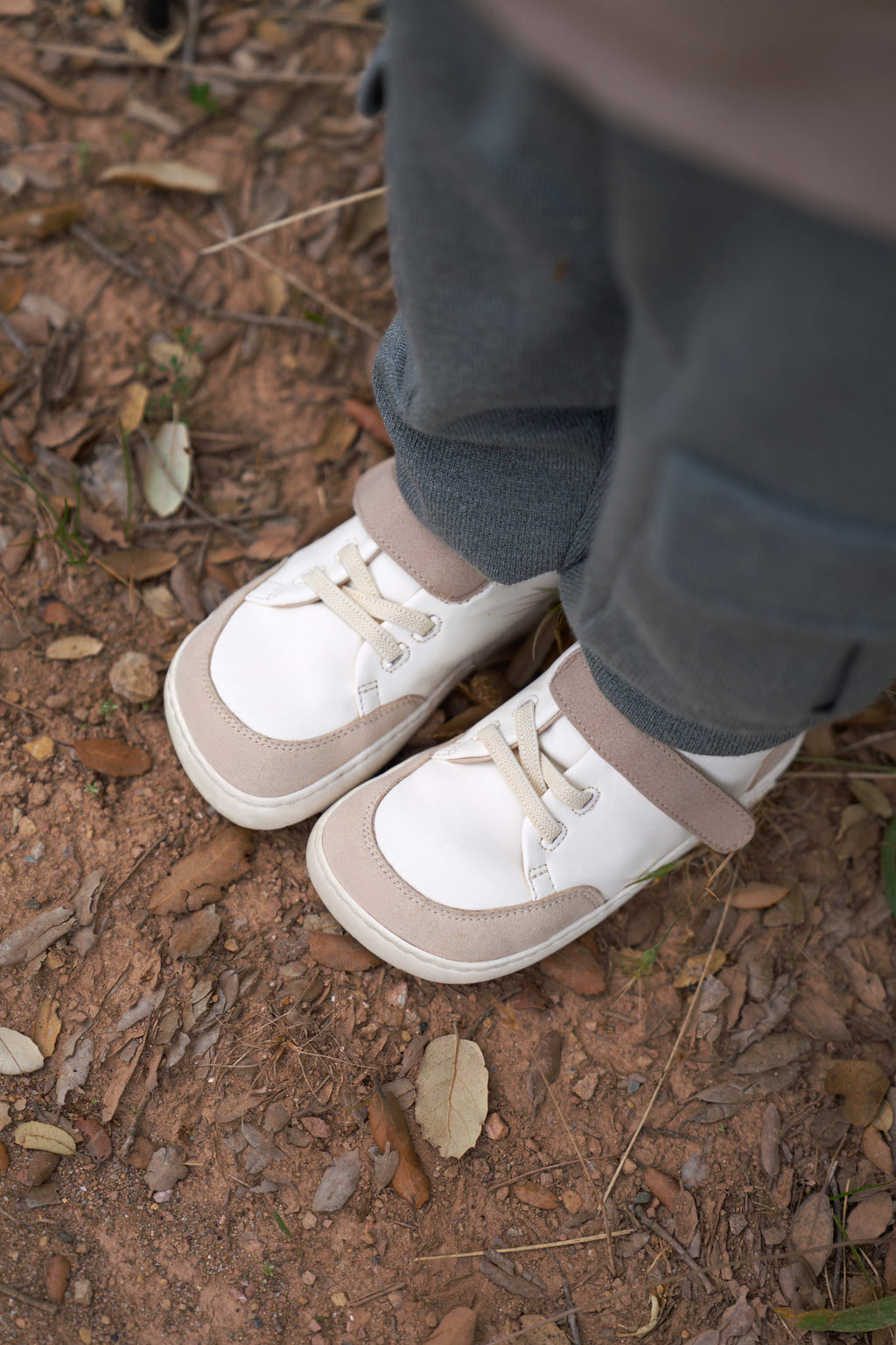 Zapatillas deportivas para niños Barefoot - Muris Lyon Mini Taupe 