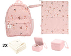 Conjunto de guardería Mochila + Bolsa impermeable + Muselinas + Caja versátil - Tutete Wild Fairies