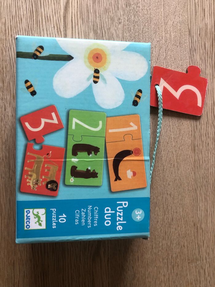 Duo Puzzle - Números 10 rompecabezas Djeco 