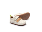 Zapatillas Tip Toey Joey para niños, aptas para los pies - Bossy Worm Tapioca &amp; Hay Slate Blue