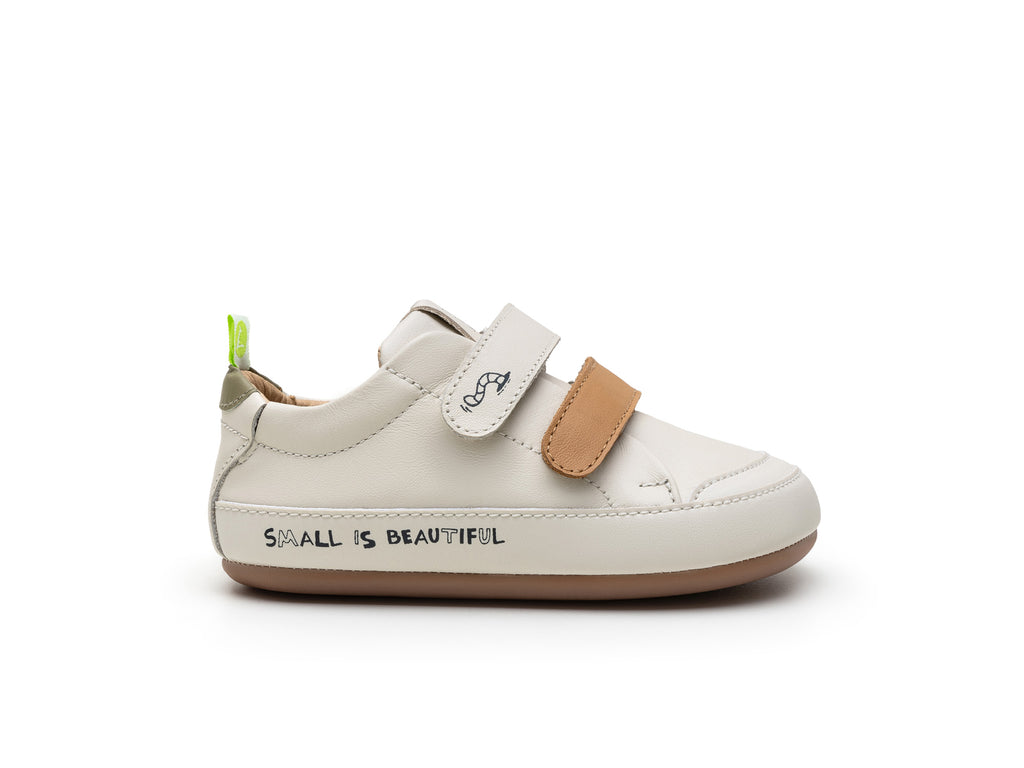 Zapatillas Tip Toey Joey para niños, aptas para los pies - Bossy Worm Tapioca &amp; Hay Slate Blue