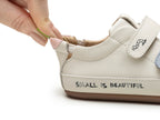 Zapatillas Tip Toey Joey para niños, aptas para los pies - Bossy Worm Tapioca y Wan Bleu Papaya Cream
