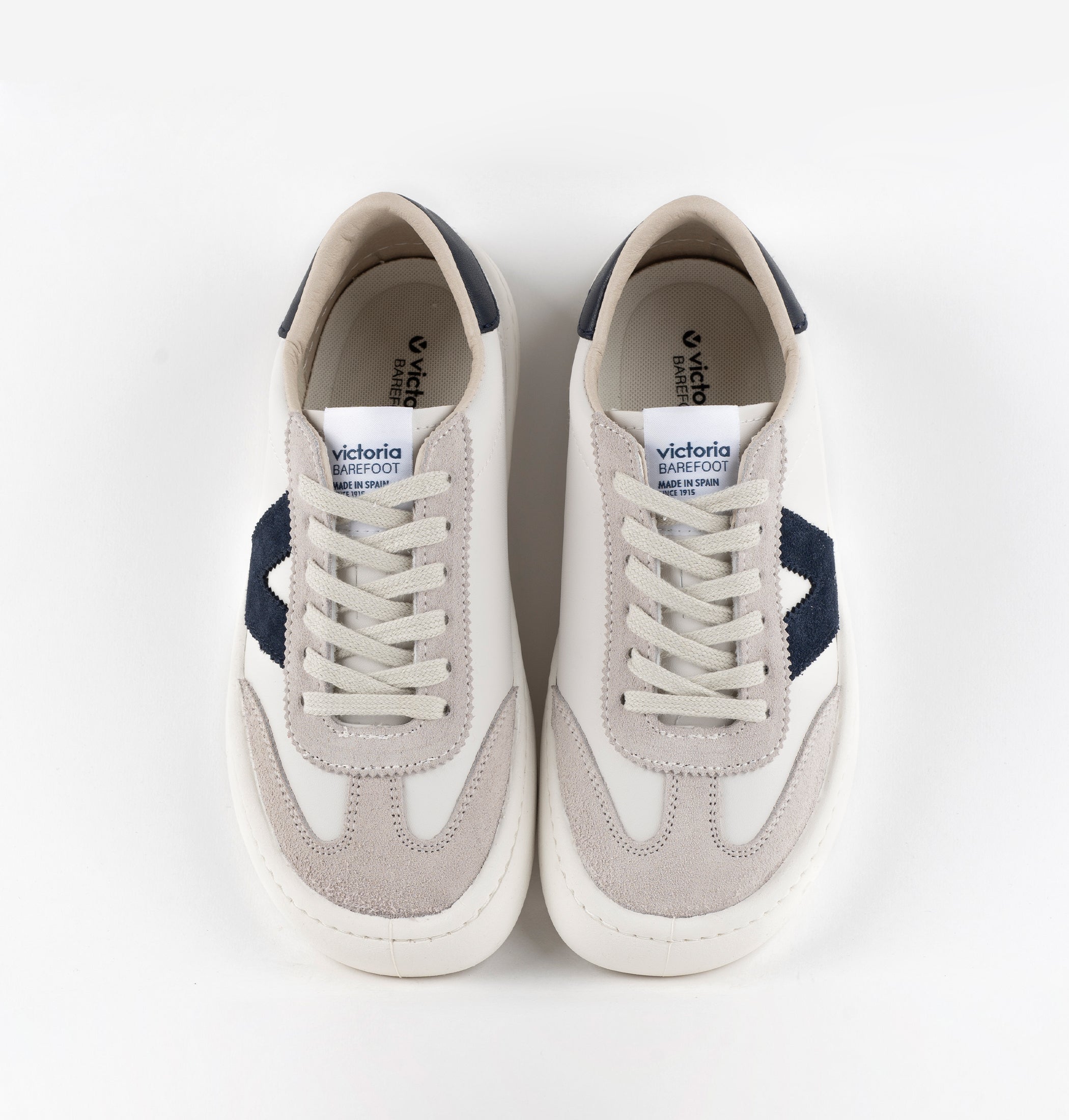 Zapatillas descalzas para adultos de piel y ante - Victoria Olmo Navy 