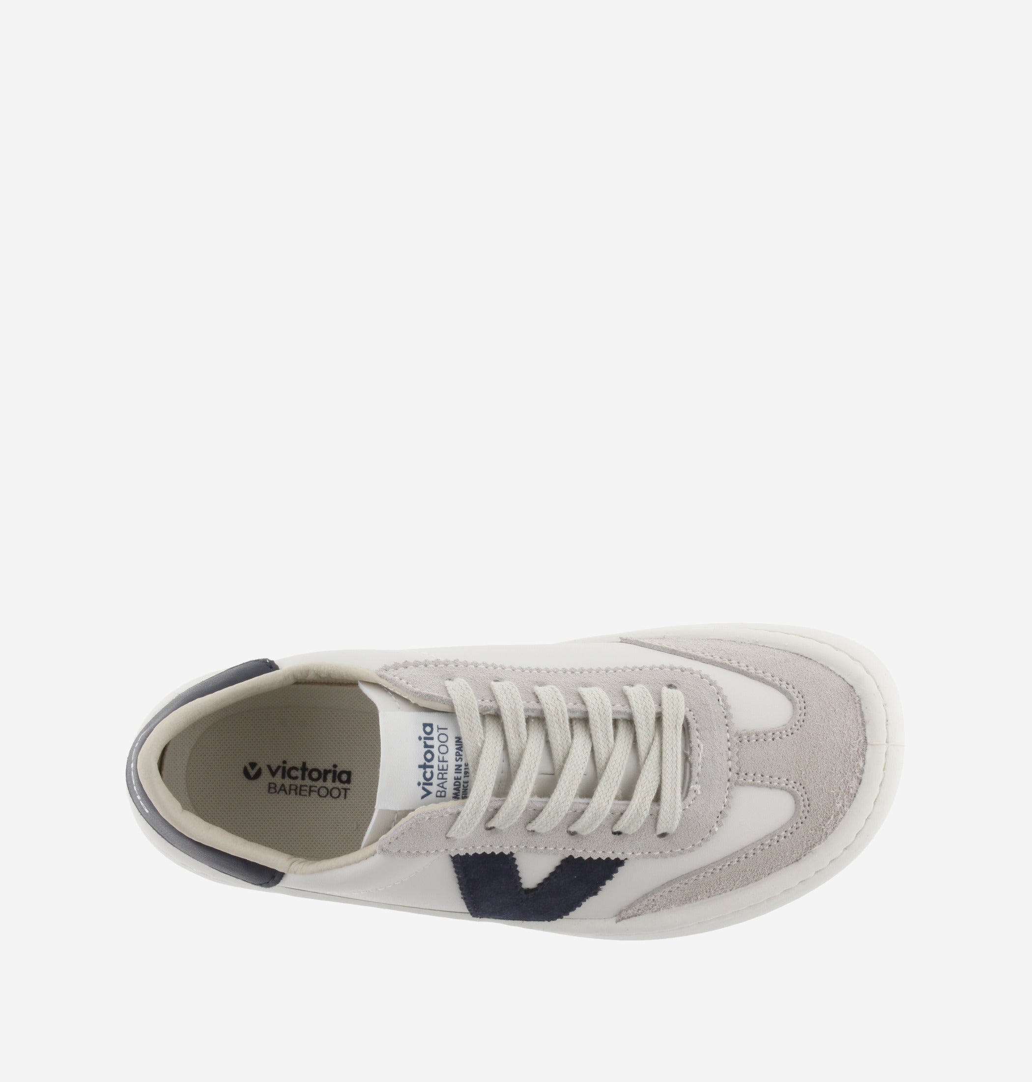 Zapatillas descalzas para adultos de piel y ante - Victoria Olmo Navy 