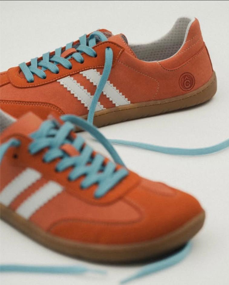 Calzado deportivo descalzo para adultos - Coqueflex Samba Papaya/Blanco