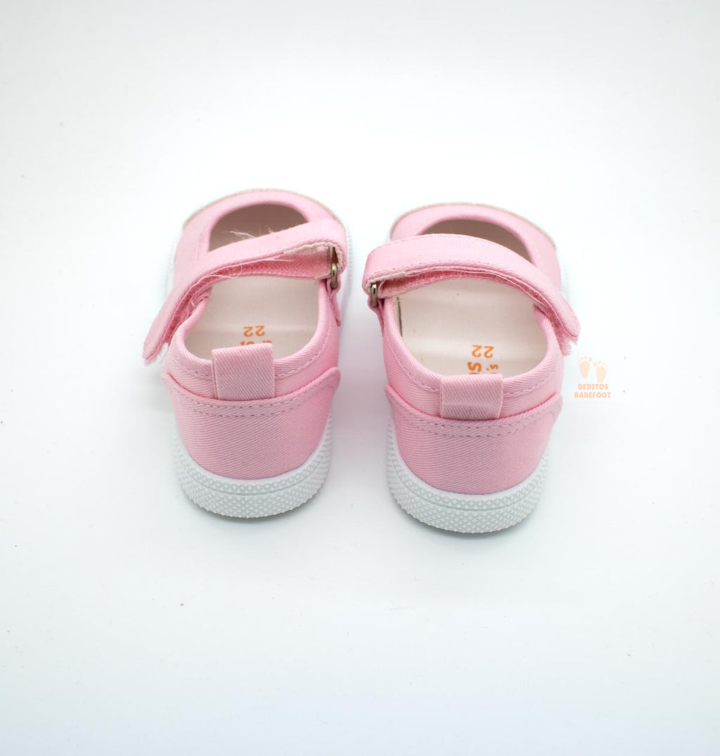 Bailarinas de Lona que Respetan los Pies de los Niños - Cereza Blanditos 