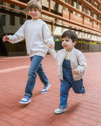 Zapatillas descalzas para niños - Muris Petra Mini Denim Blue 