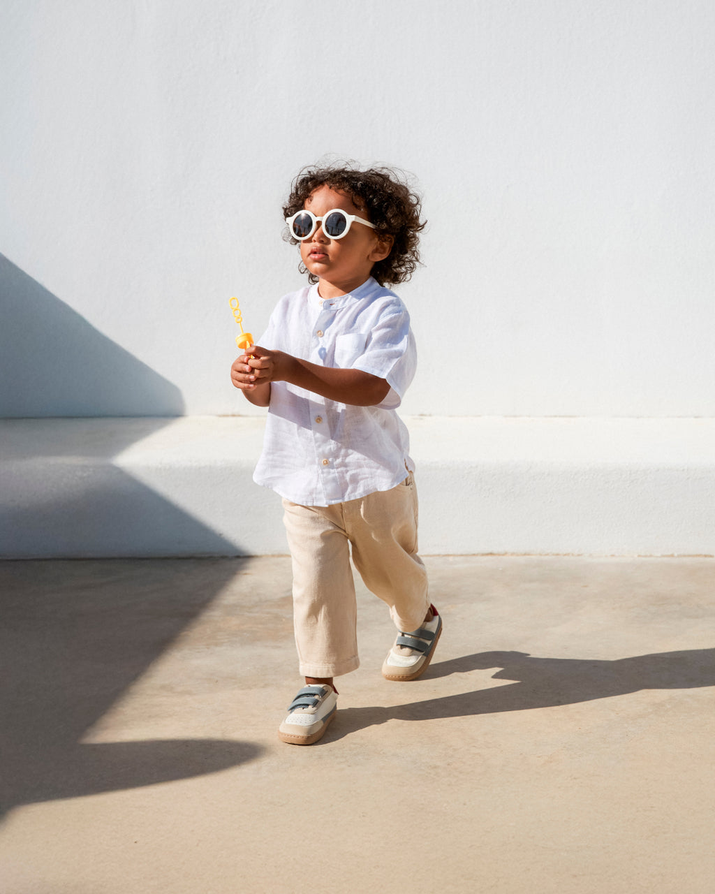 Zapatillas deportivas para niños descalzos - Muris Petra Mini Bark Brown 